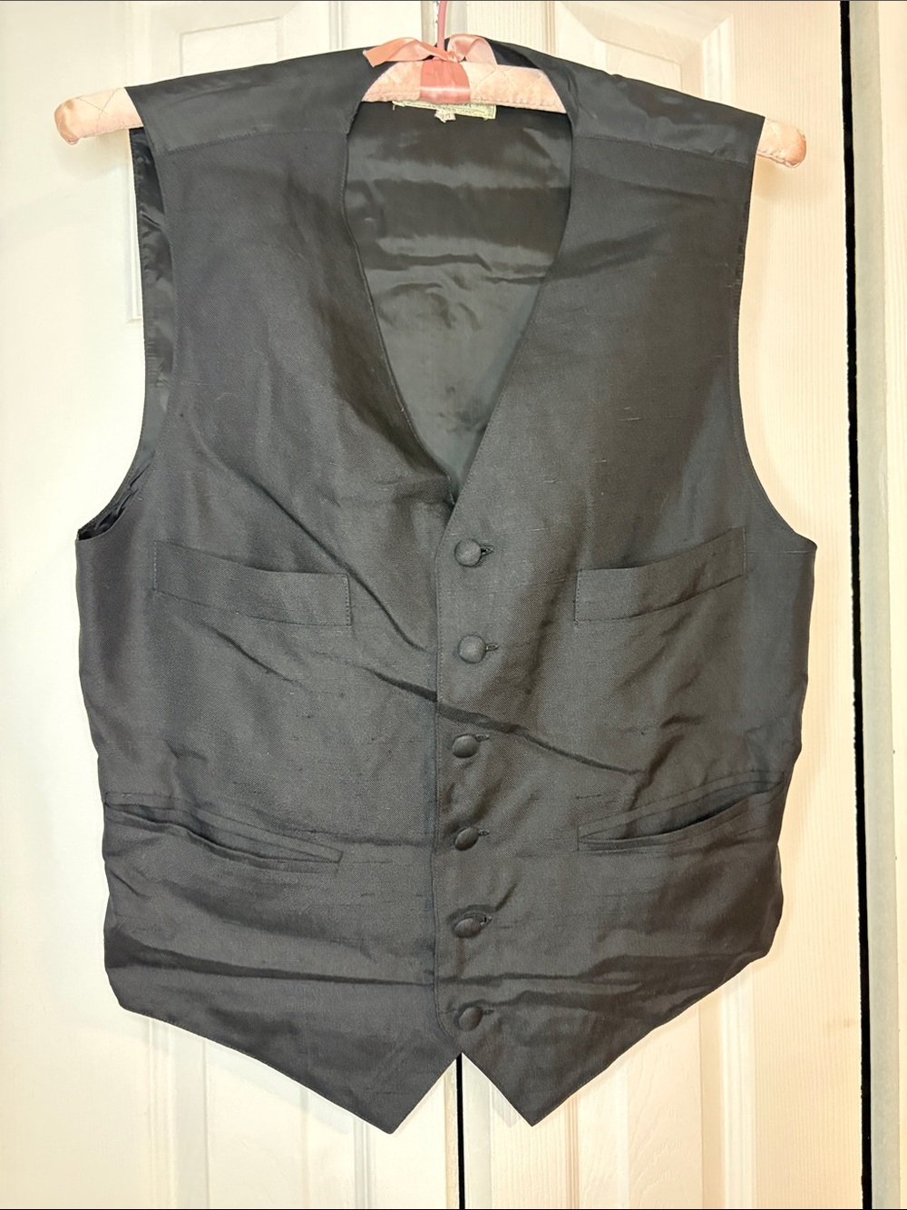 ** RARE*** Vintage Emilio Pucci Black Satin Vest-Vintage great condition!